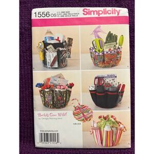 Simplicity 1556 pattern bucket organizer caddy zipper pouch